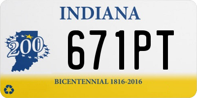 IN license plate 671PT