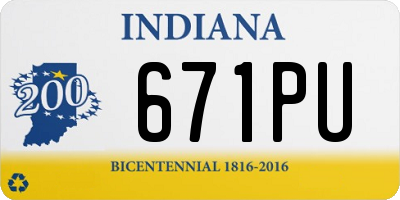 IN license plate 671PU