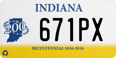 IN license plate 671PX