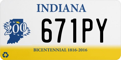 IN license plate 671PY