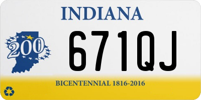 IN license plate 671QJ