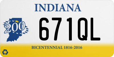 IN license plate 671QL