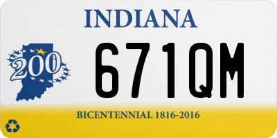 IN license plate 671QM