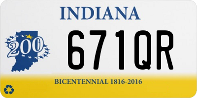 IN license plate 671QR