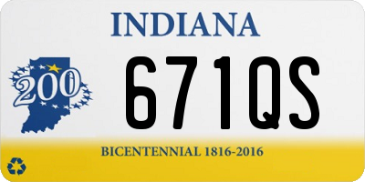 IN license plate 671QS