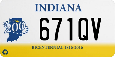 IN license plate 671QV