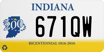 IN license plate 671QW