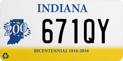 IN license plate 671QY