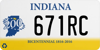 IN license plate 671RC