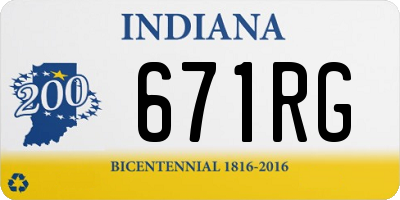 IN license plate 671RG