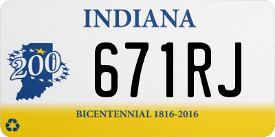 IN license plate 671RJ