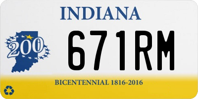 IN license plate 671RM