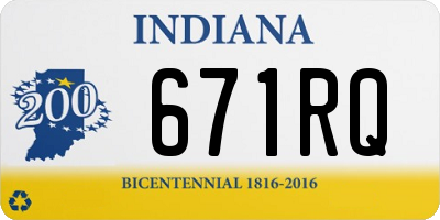 IN license plate 671RQ