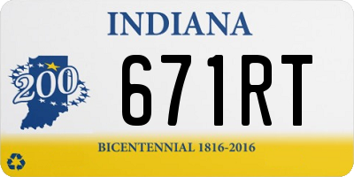 IN license plate 671RT