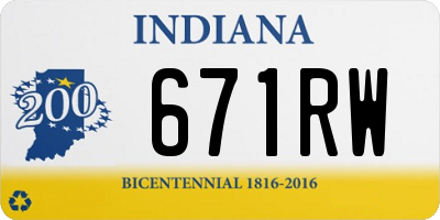 IN license plate 671RW