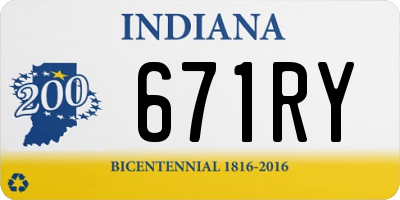 IN license plate 671RY