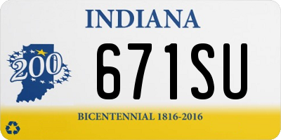 IN license plate 671SU