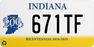 IN license plate 671TF