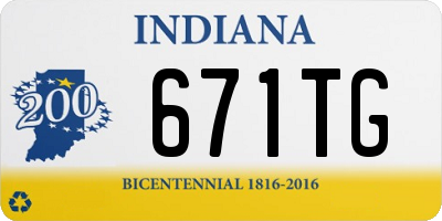 IN license plate 671TG