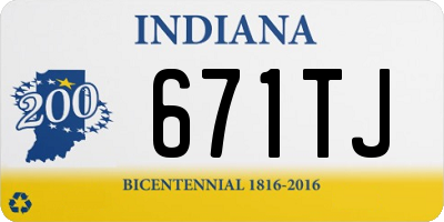 IN license plate 671TJ