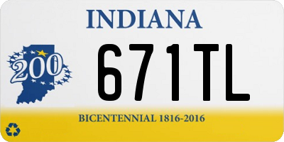 IN license plate 671TL