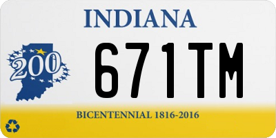 IN license plate 671TM