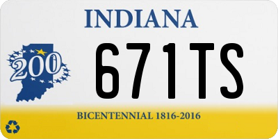 IN license plate 671TS