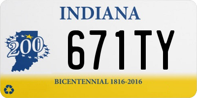 IN license plate 671TY