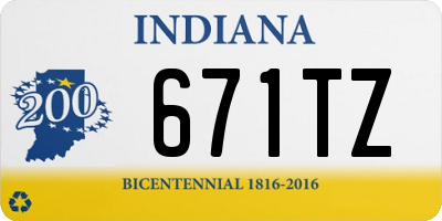 IN license plate 671TZ