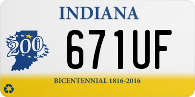 IN license plate 671UF