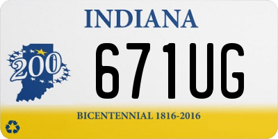IN license plate 671UG