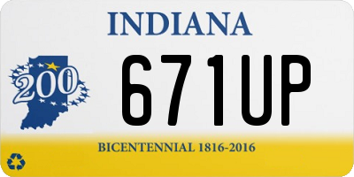 IN license plate 671UP