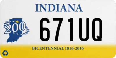 IN license plate 671UQ