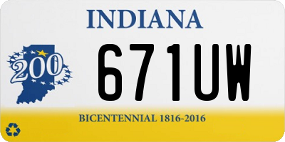 IN license plate 671UW