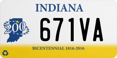IN license plate 671VA