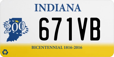 IN license plate 671VB