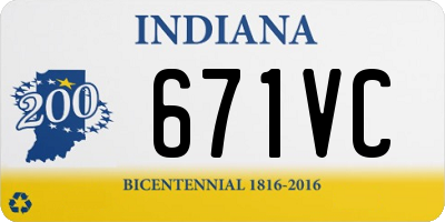 IN license plate 671VC