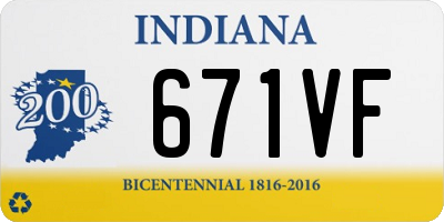 IN license plate 671VF