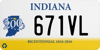 IN license plate 671VL