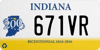 IN license plate 671VR