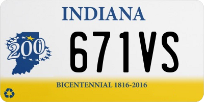 IN license plate 671VS