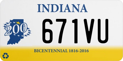 IN license plate 671VU