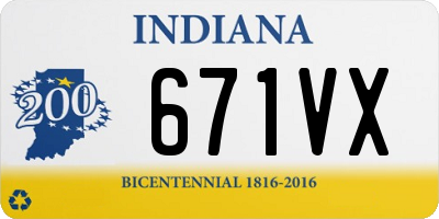 IN license plate 671VX