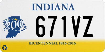 IN license plate 671VZ