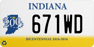 IN license plate 671WD