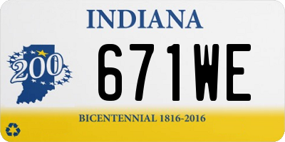 IN license plate 671WE