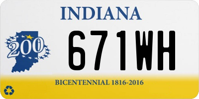 IN license plate 671WH