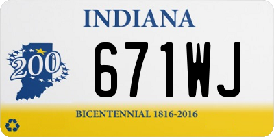 IN license plate 671WJ