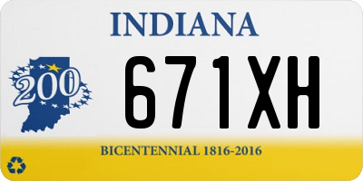 IN license plate 671XH