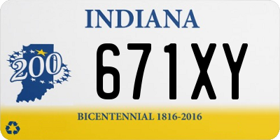 IN license plate 671XY